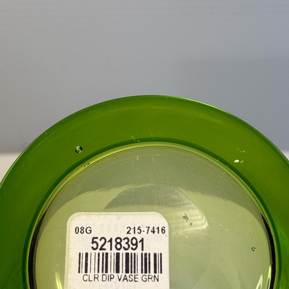 Pottery Barn Clear Glass Green Mini Vase - Picture 3 of 3